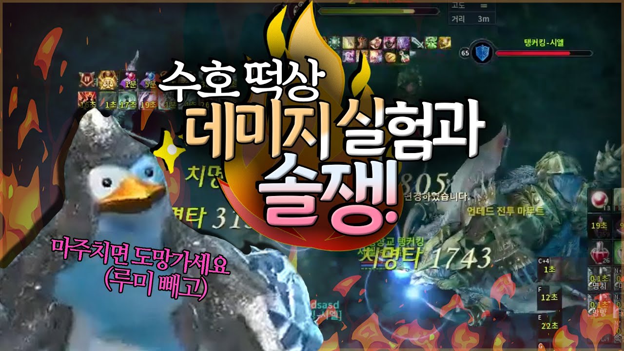 수호성 상향 데미지 실험 & PVP