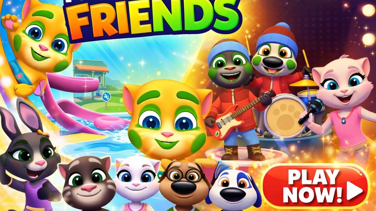 My talking tom friends 2 😱👍 || mini game ||  challenge || youtube video || gameplay 