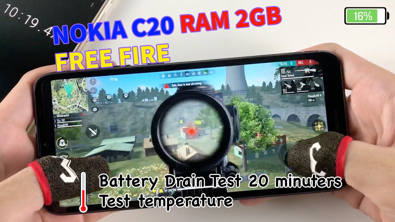 Nokia C20 FREE FIRE Gameplay | Unisoc SC9863A, 2GB