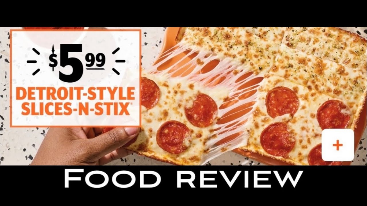 Обзор еды: Пицца Slices-N-Stix в детройтском стиле 2026 года в Little Caesars за 5,99 долларов.