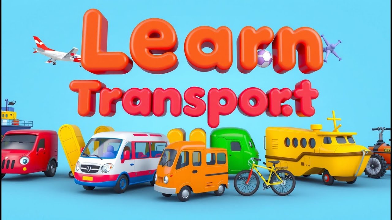 Learn 15 Transport Vehicles for Kids | Cars, Bus, Train, Airplane | Kids Learning Video | VFL