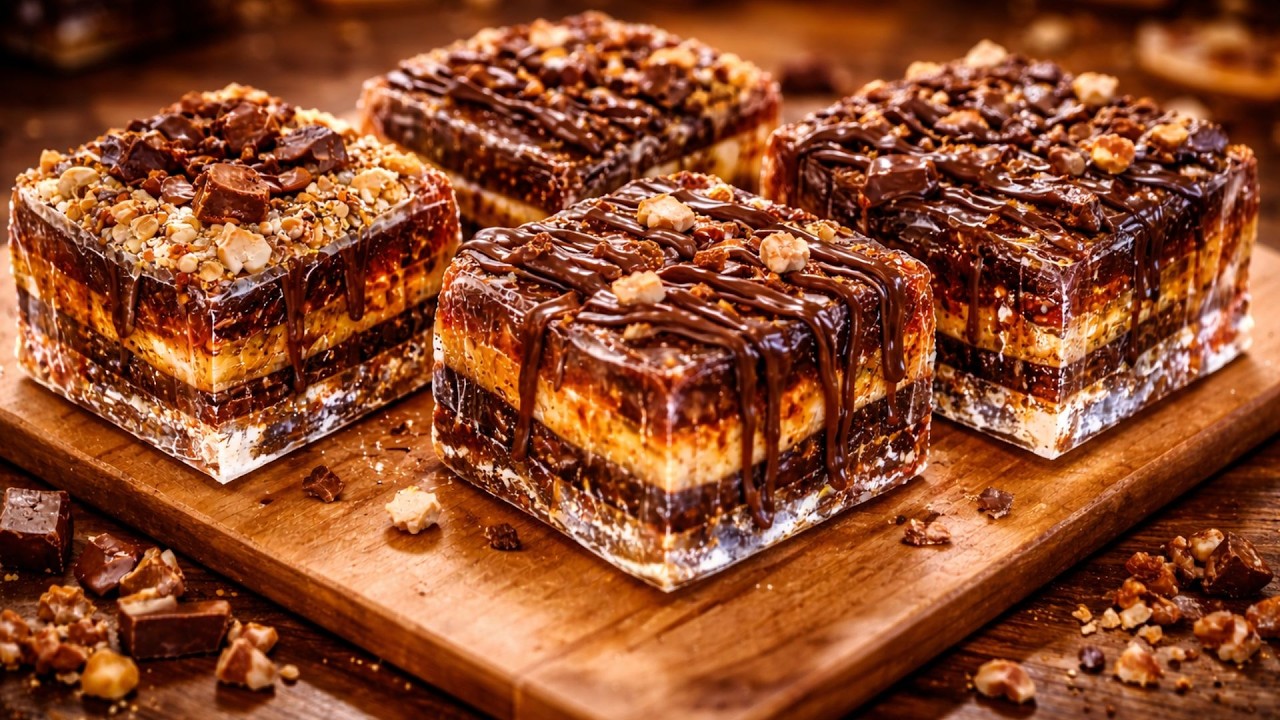 🍫💎 Which Glass Fudge Brownie Would You Cut First? 🔪 Most Satisfying Crystal Dessert ASMR