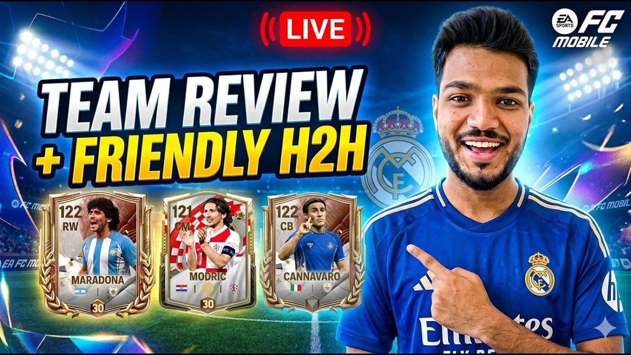 Subscriber Team Review + Friendly H2H 🔥 | FC Mobile Live | VERTICAL |