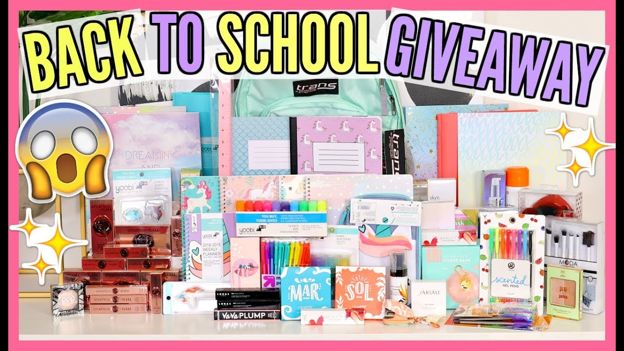 BIGGEST BACK TO SCHOOL GIVEAWAY EVER! | MAKEUP, SCHOOL SUPPLIES & MORE!