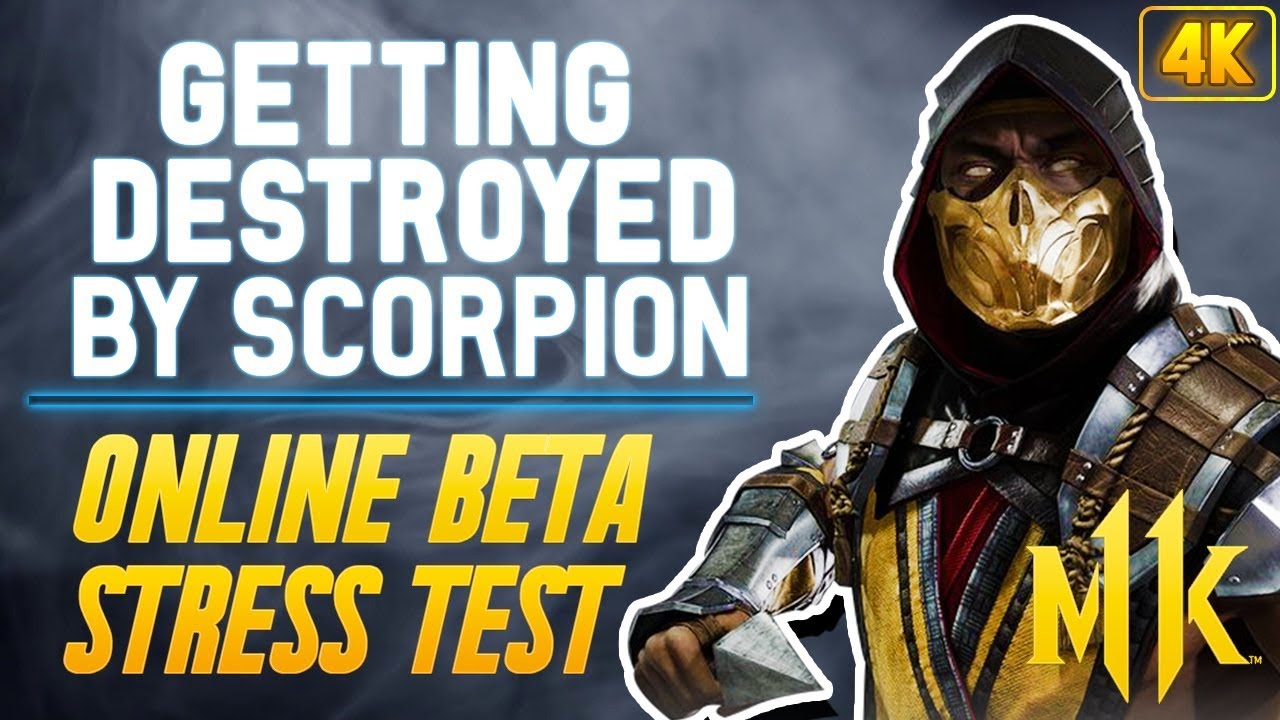 MK11 Beta Stress Test - Getting Destroyed by Scorpion [4k/60fps]