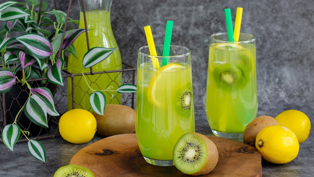 EVDE 3 KİVİ VARSA 👌 EN KOLAY KİVİLİ LİMONATA TARİFİ - İÇECEK TARİFLERİ - Homemade Kiwi Lemonade