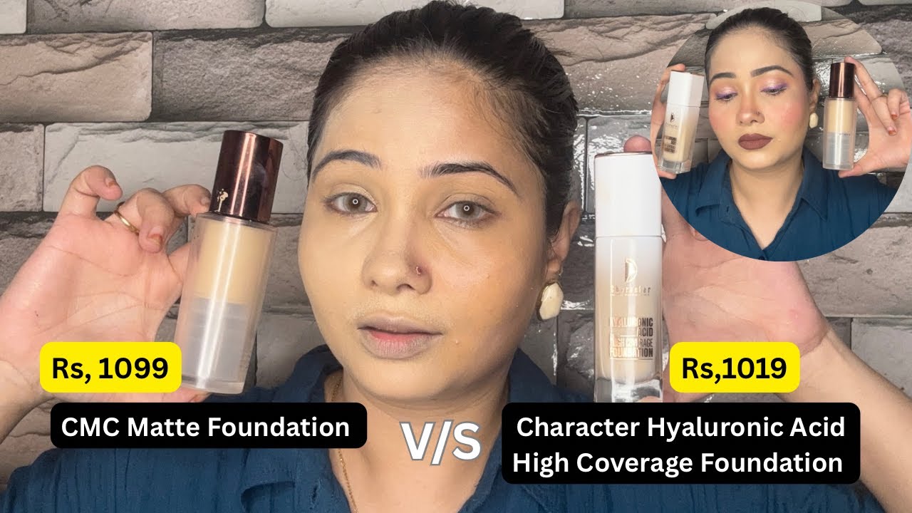The Great Foundation Showdown: Character Hyaluronic Acid Foundation vs, CMC Matte Foundation ✅