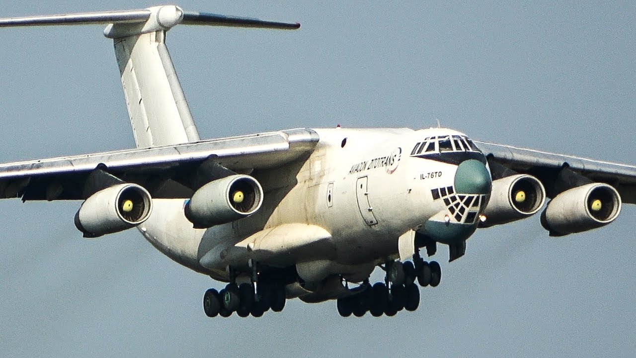 10 HEAVY ILUYSHIN IL76 landings & departures - IL76TD with classic ENGINES (4K)