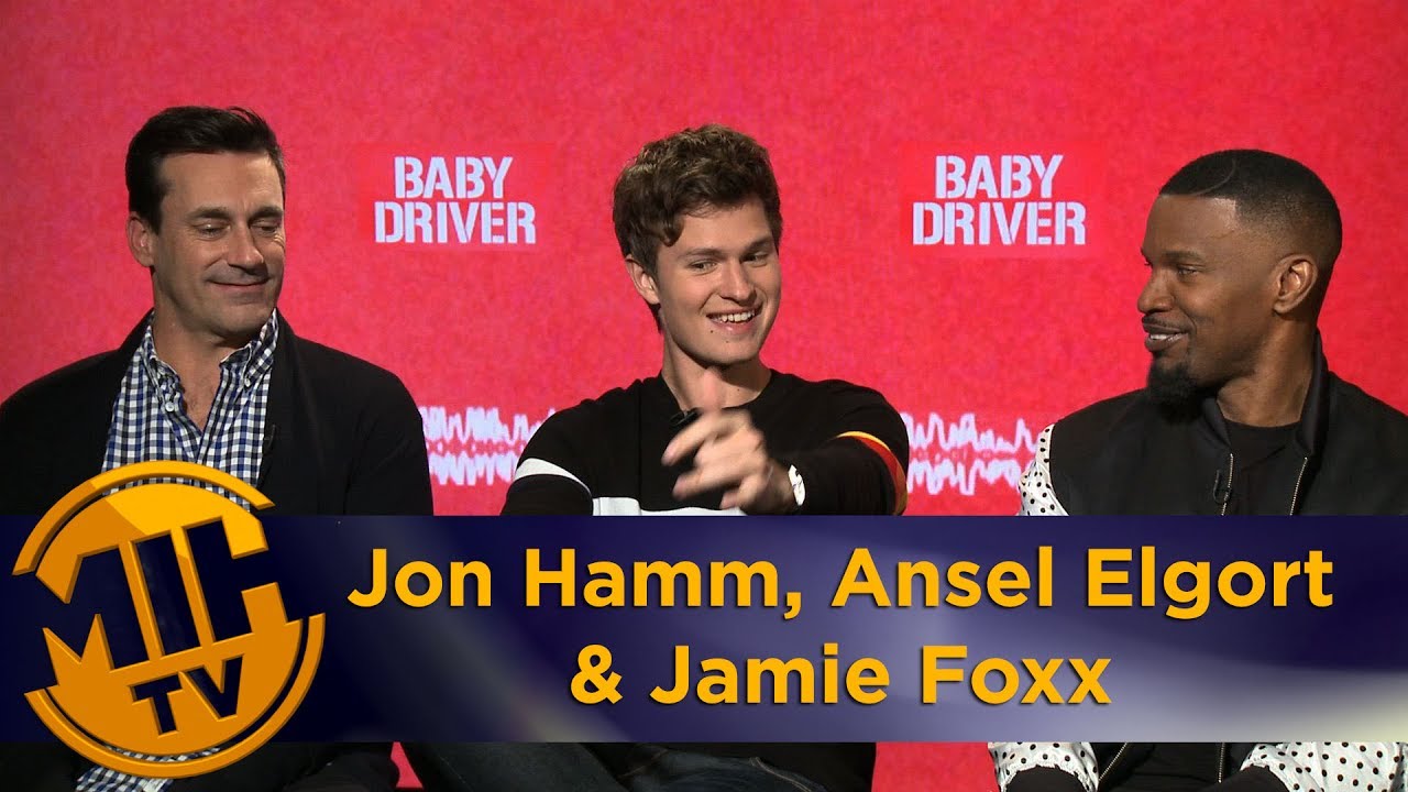 Jon Hamm, Ansel Elgort & Jamie Foxx Baby Driver Interview