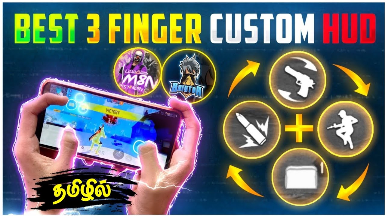 freefire 3 finger custom hud in tamil 😱 || 3 finger custom hud in free fire || free fire setting