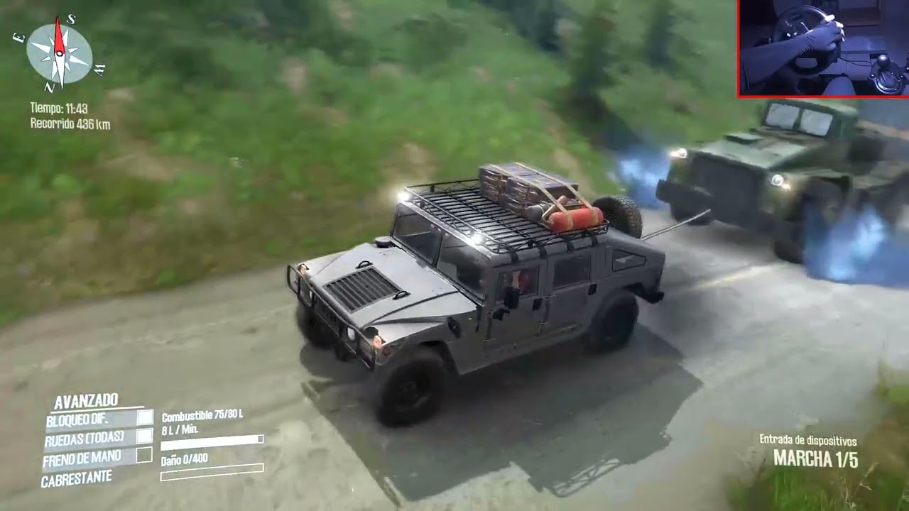 Hummer H1 Знакомство с новой картой La Cresta l MudRunner American Wilds
