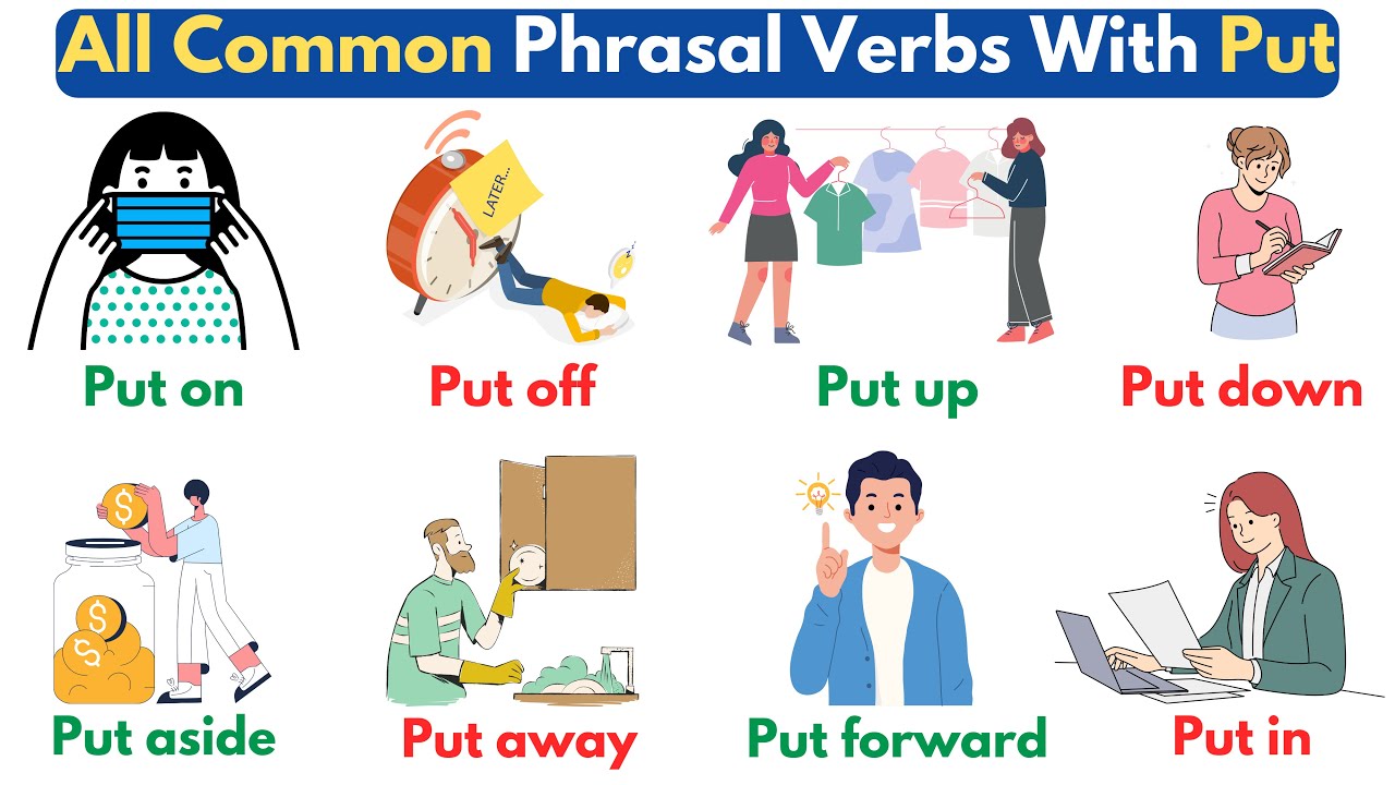 All Common Phrasal Verbs With Put | Put Phrasal Verbs | English Vocabulary