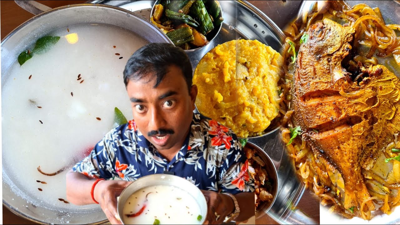 675 টাকায় পান্তাভাত😲! জাম্বো গন্ধ পমফ্রেট মাছ খেলাম Puri Dalma Hotel- এ।
