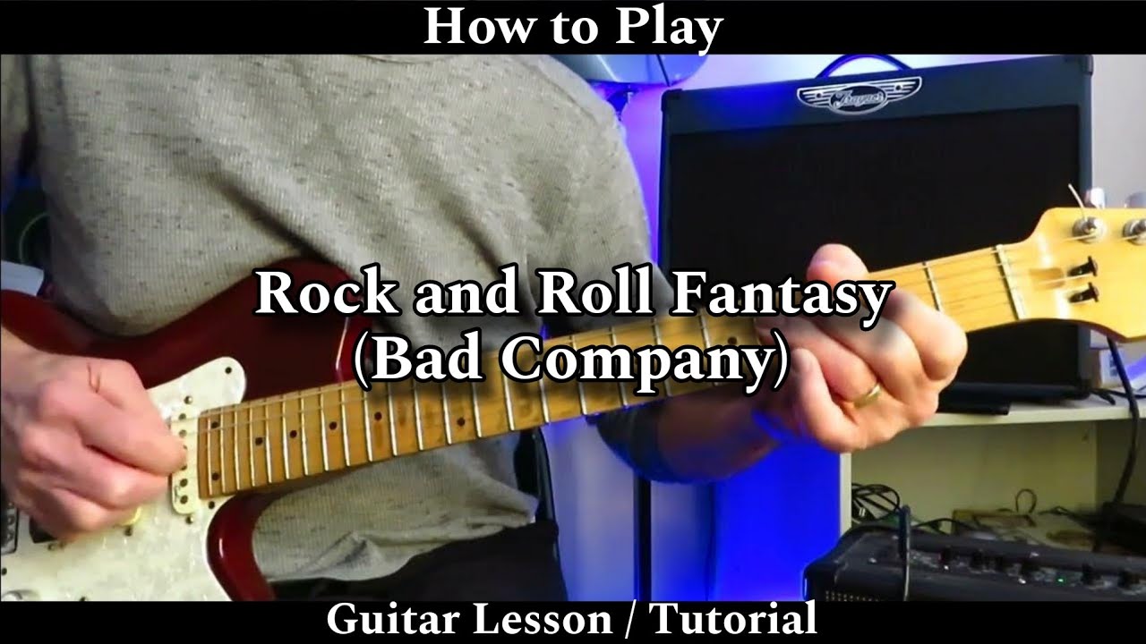 Как играть ROCK AND ROLL FANTASY - Bad Company. Урок игры на гитаре / Самоучитель.