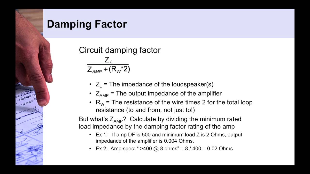 Damping Factor and 5 Percent Rule