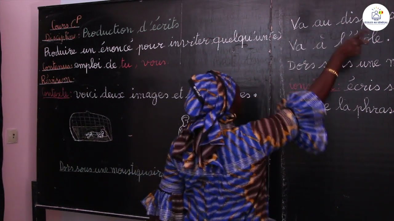 Cours - CP - Français: Production d'écrits/ Produire un énoncé pour inviter quelqu'un(e) /Mme Ndiaye