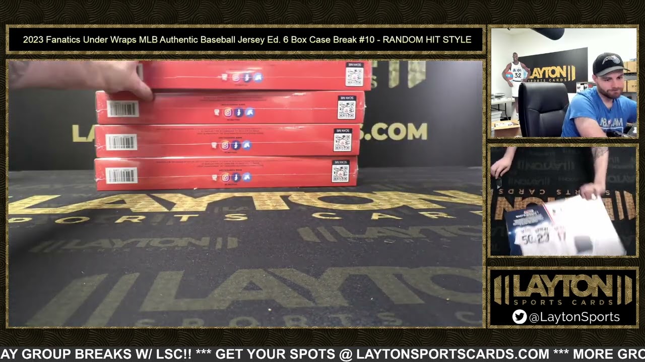 2023 Fanatics Under Wraps MLB Authentic Baseball Jersey Ed  6 Box Case Break #10