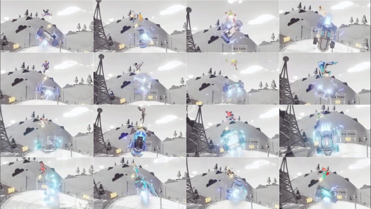 Disney Speedstorm All Characters Aerial Stunt Voicelines