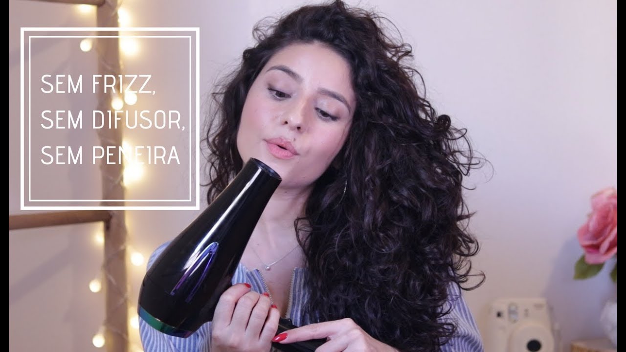 SECANDO CABELO ONDULADO COM SECADOR - SEM FRIZZ