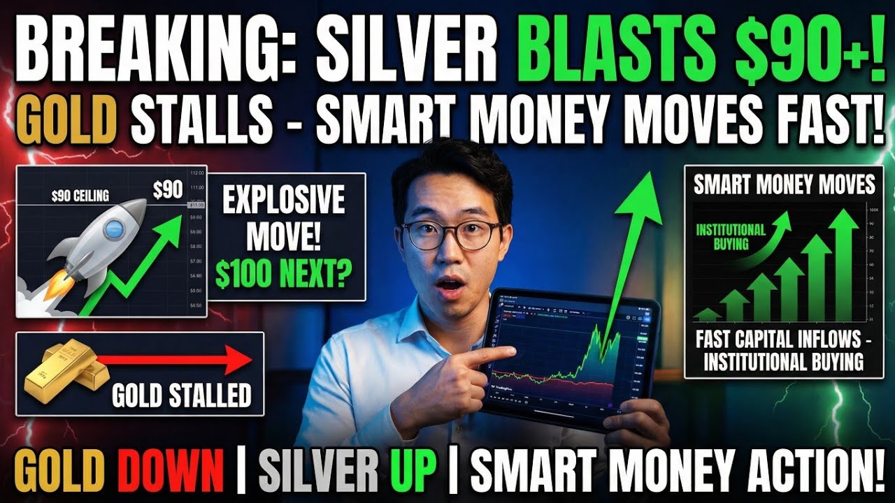 BREAKING 🚨: Silver Blasts Above $90 While Gold Stalls (Smart Money Moves FAST!)