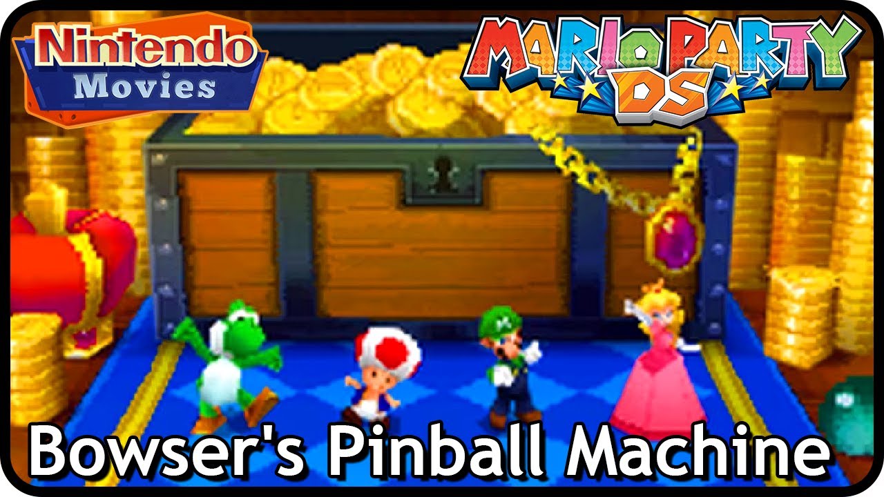 Mario Party DS - Bowser's Pinball Machine (4 Players, 20 Turns, Toad vs Yoshi vs Peach vs Luigi)