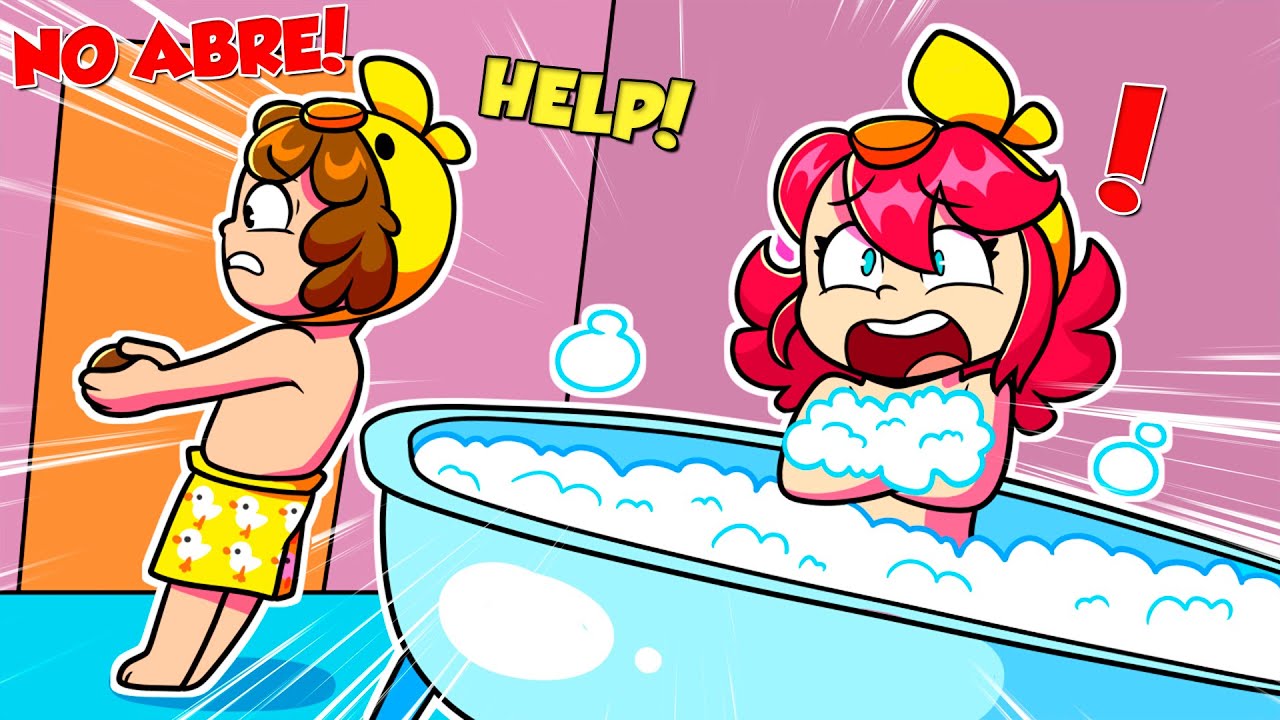 ¡NOS QUEDAMOS ENCERRADOS EN EL BAÑO!😰 ¿Patita ME BAÑA? - PatOni x Patita QUEDAN ATRAPADOS EN EL BAÑO