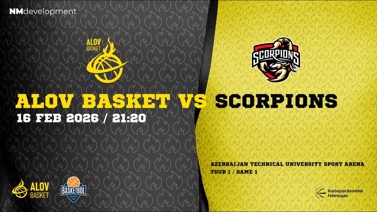 🔴 LIVE | HBL 2026 | GROUP A GAME | TOUR 1 | ALOV BASKET VS SCORPIONS | 16.02.2026 🏀🔥