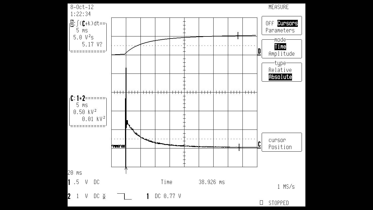 Measuring the voltage, current, and light output of a strobe flash lamp (Speedotron 4803)