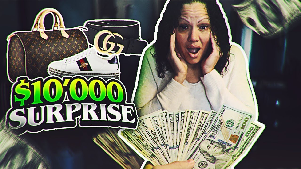 SURPRISING MY MOM WITH $10,000 AND TAKING HER ON INSANE DESIGNER SHOPPING SPREE! *SUPER EMOTIONAL*