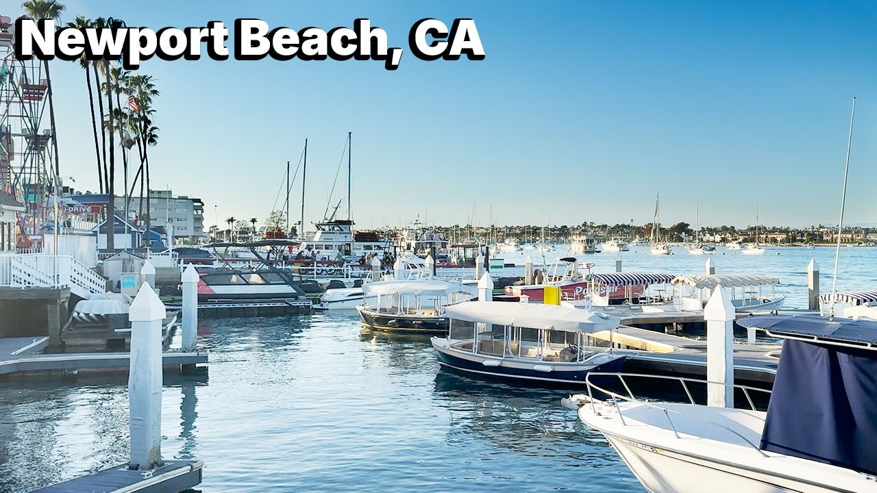 [4K] Newport Beach CA Walk | Balboa Peninsula, Harbor & Pier