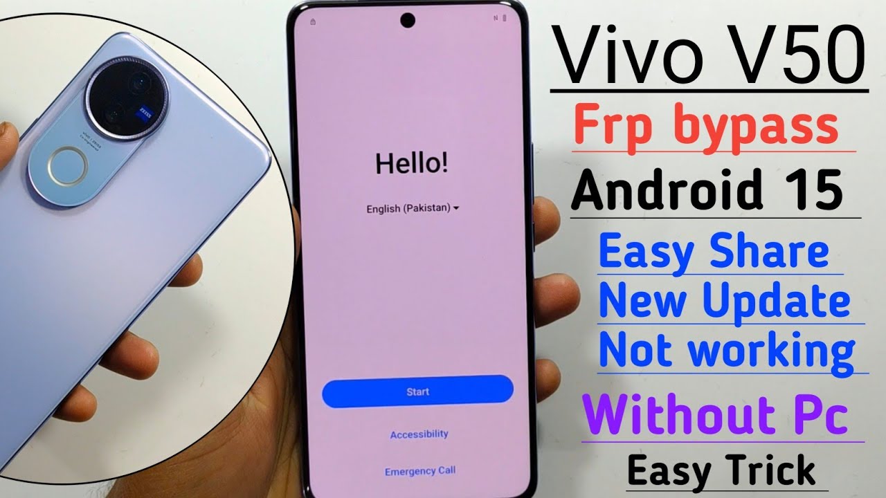 Разблокировка FRP для Vivo V50 на Android 15 || Обход FRP для Vivo V50 без ПК || Легко поделиться...