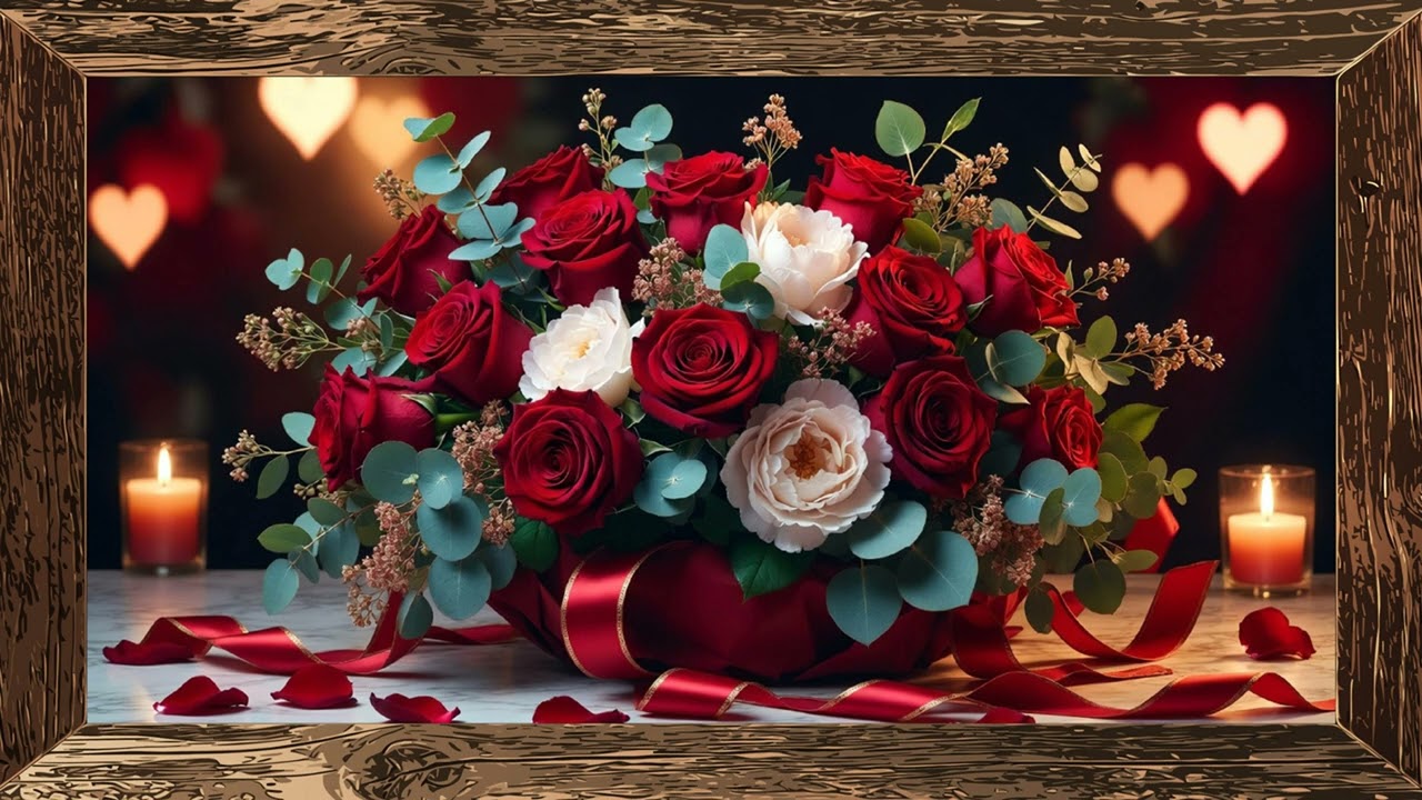 Red Rose 4k Tv Frame  | TV Frame STATION