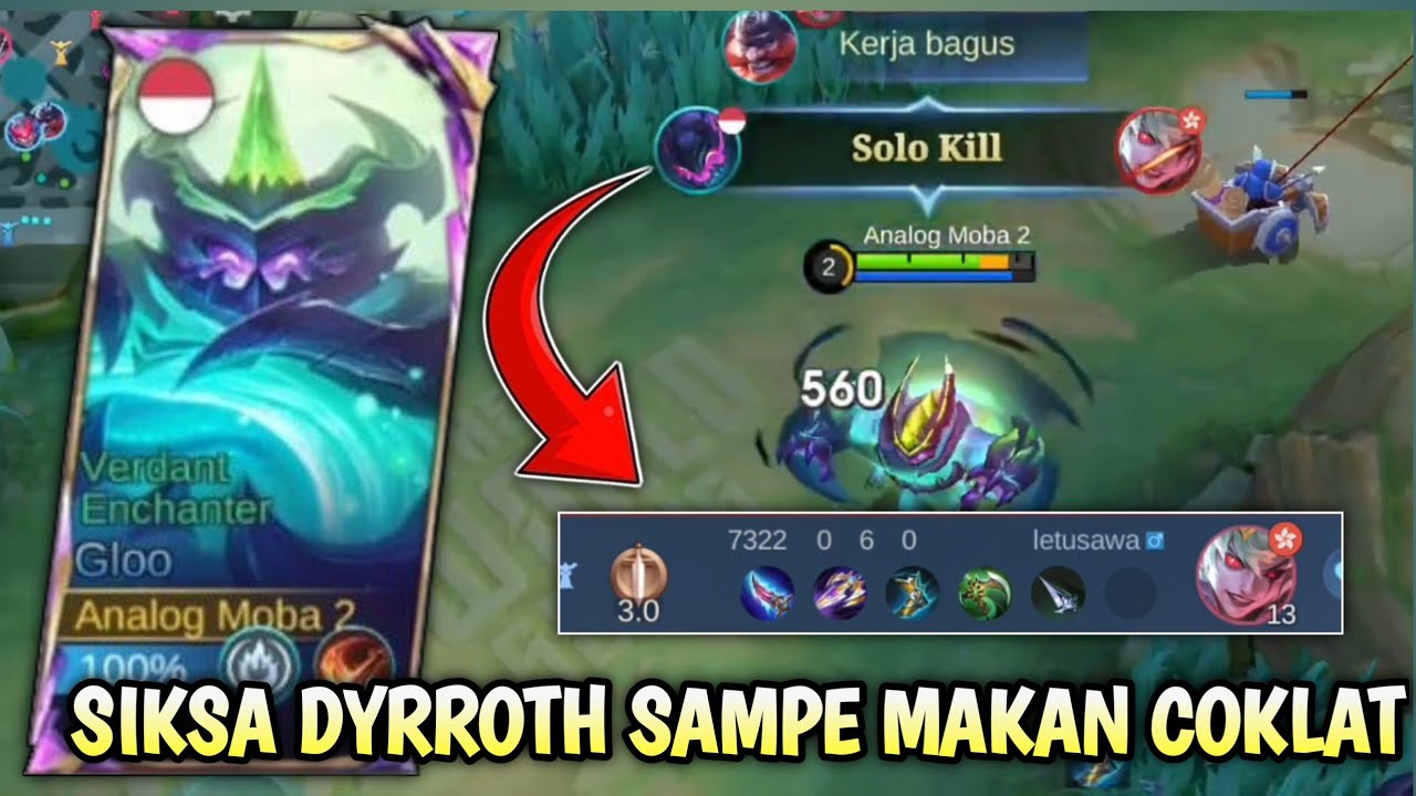 DYRROTH YANG KATANYA COUNTER GLOO GW SIKSA SAMPE MAKAN COKLAT - TOP GLOBAL GLOO #mobilelegends 