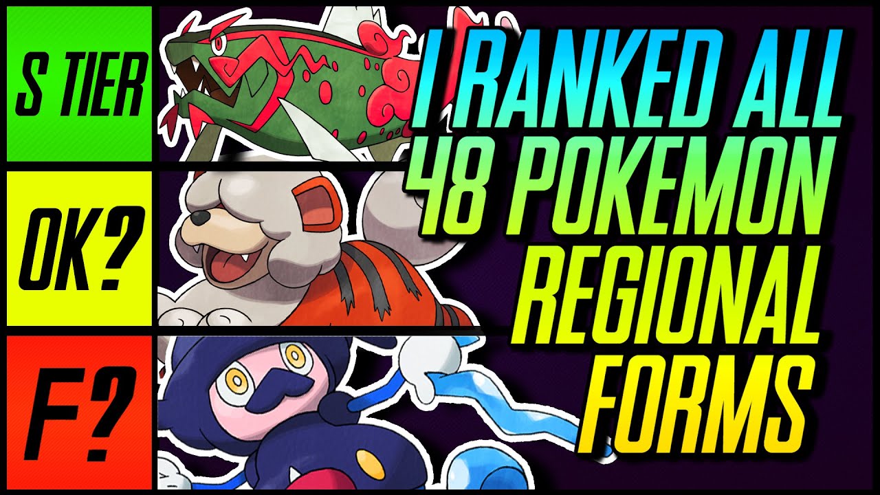 I Ranked All 48 Regional Form Pokemon | Mr1upz