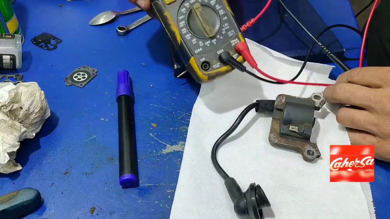 Comprobar bobina de encendido desbrozadora