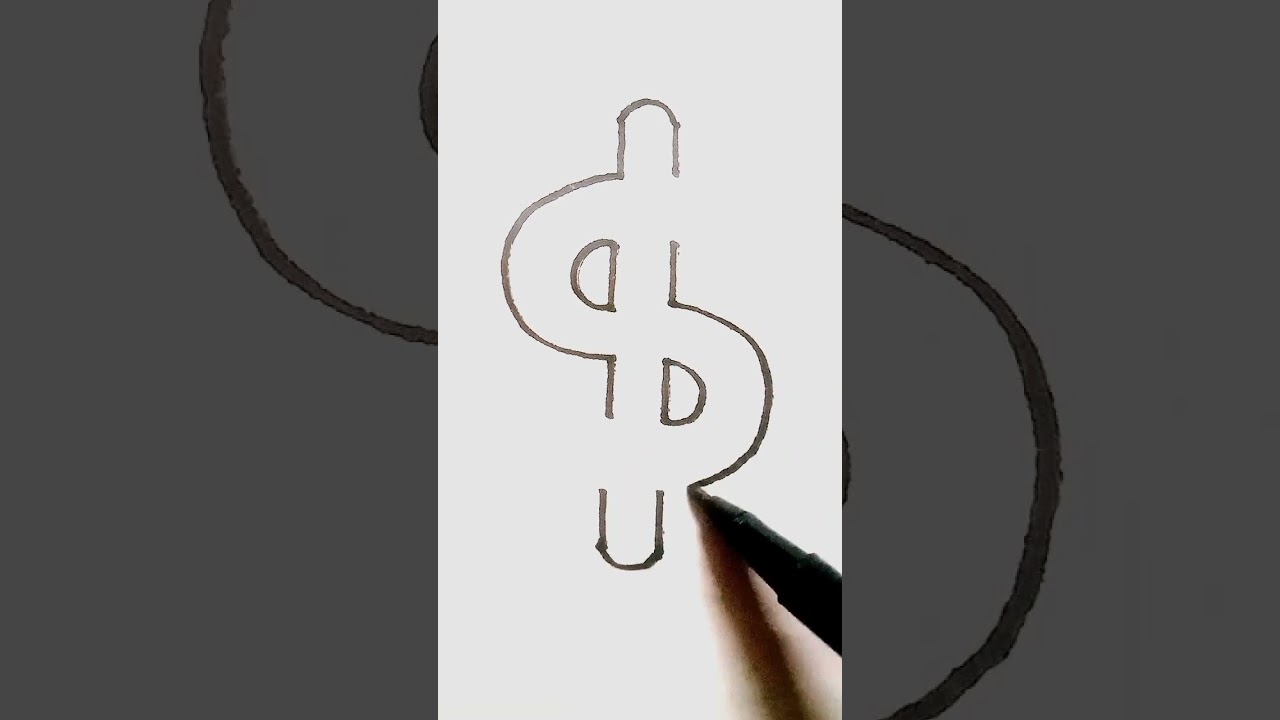 Easy to draw DOLLAR 💲💰 sign... 