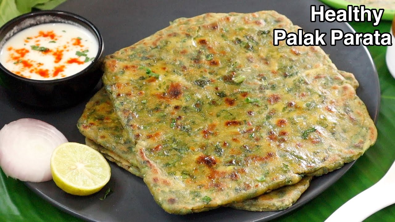 Perfect Palak Masala Parata😋 పాలకూర తో ఇలా పరోటా చేయండి సూపర్ టేస్ట్ ఉంటుంది | Paratha Recipe Telugu