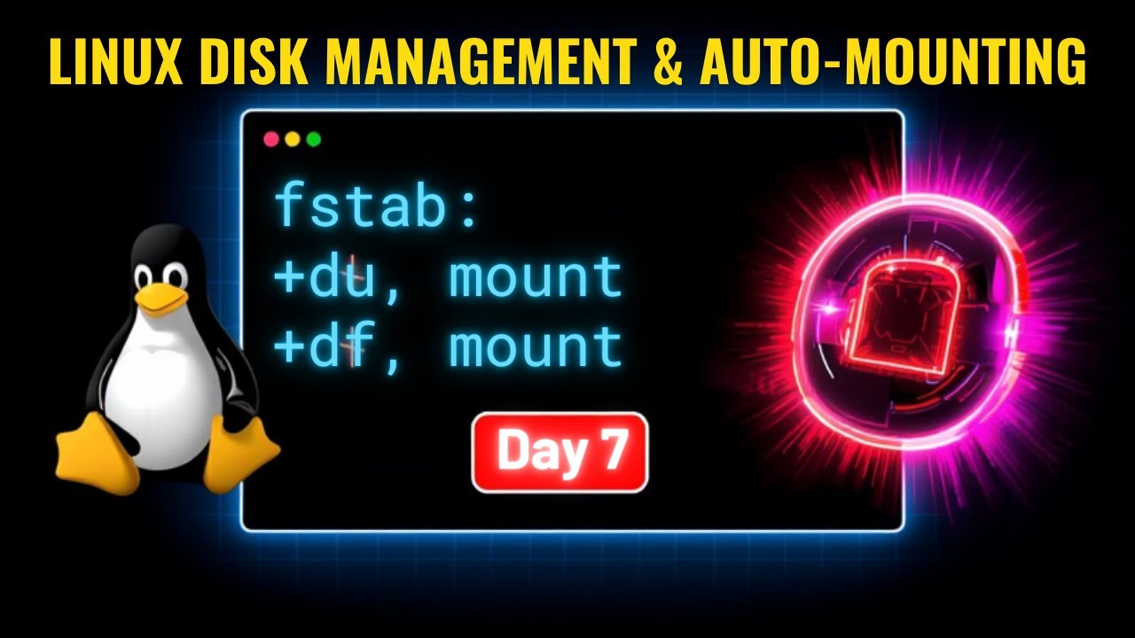 Управление дисками в Linux и автоматическое монтирование с помощью fstab | df, du, mount: объясне...
