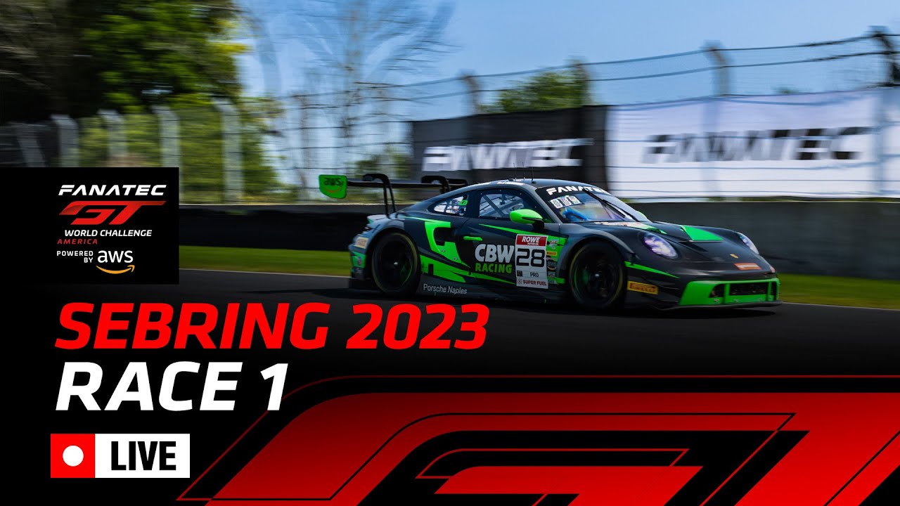 LIVE | Race 1 | Sebring | Fanatec GT World Challenge Powered by AWS 2023