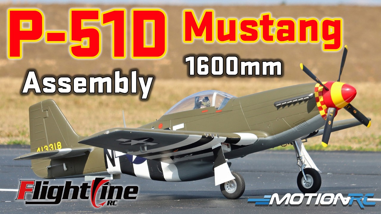 Сборка нового радиоуправляемого самолета FlightLine P-51D Mustang 1600mm RC Warbird | Motion RC