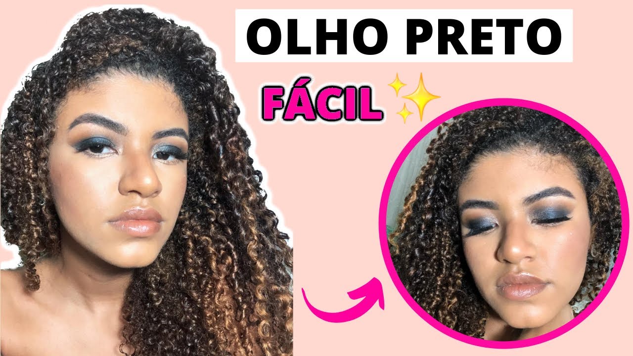 Maquiagem OLHO PRETO para iniciantes PASSO A PASSO (Make f&aacute;cil para noite) | Vict&oacute;ria Brito