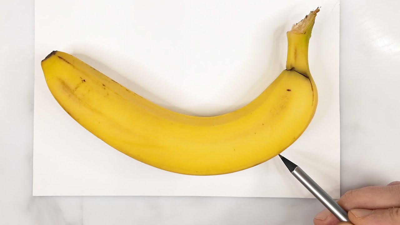 Satisfying BANANA Drawing 🍌 Realistic Marker Art Process