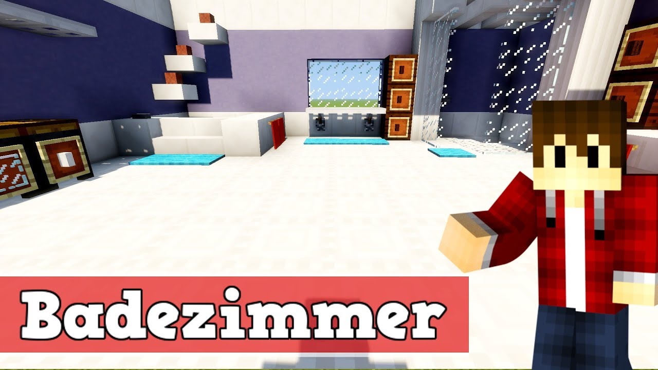 Wie baut man ein modernes Badezimmer in Minecraft | Minecraft Badezimmer bauen deutsch