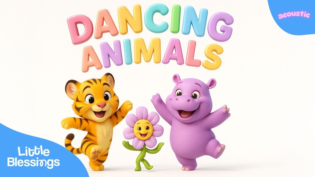 ✨ 1 Hour of Relaxing Acoustic Worship Songs | Dancing Animals | Christian Music for Kids & Parents