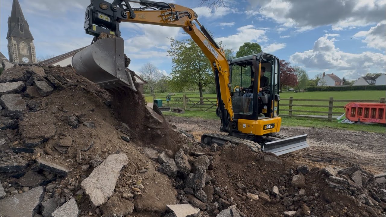 JCB 26C-1 Car park resurfacing