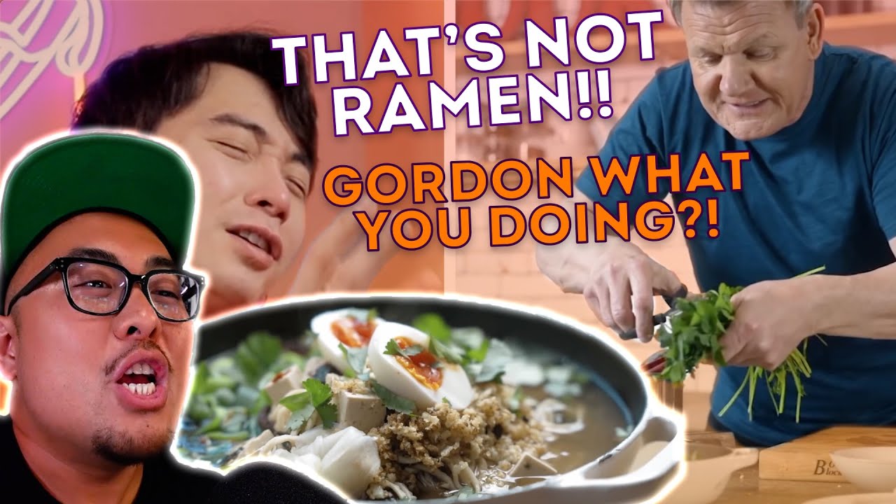 Uncle Roger Review GORDON RAMSAY Ramen - Pro Chef Reacts