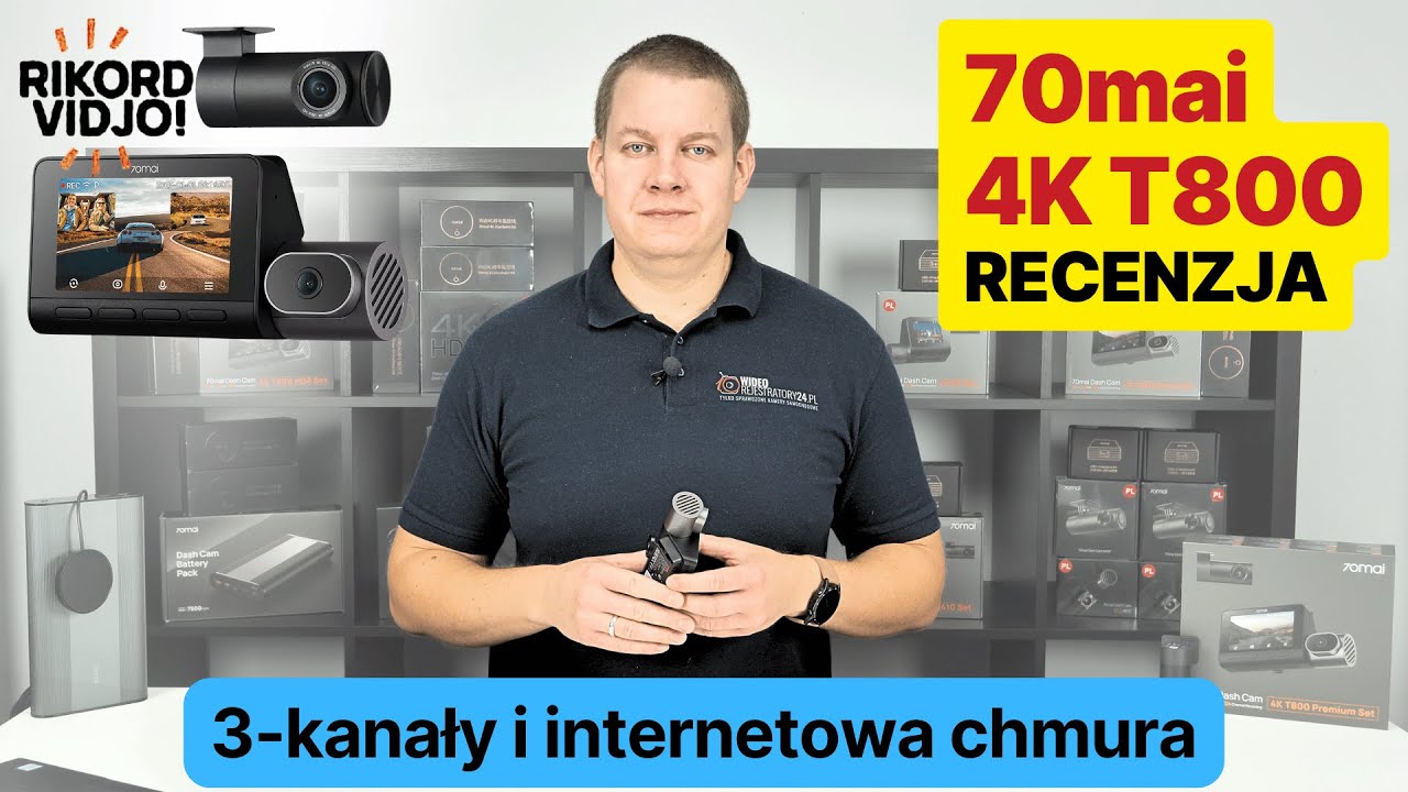 Kamera samochodowa 70mai 4K T800 3CH - recenzja flagowego wideorejestratora