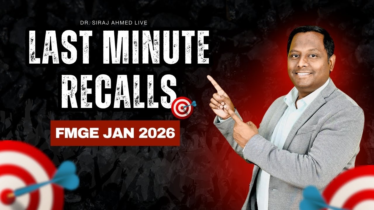 🔴 LIVE: FMGE Jan 17 - Last Minute Recalls | Important Questions | Tips That Work