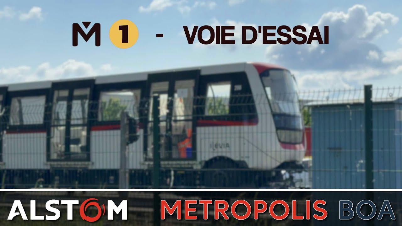 Vidéo [MÉTRO] Ligne 1 🟡 Alstom VAL BOA En Voie D’essai à 4 Cantons Stade Pierre Mauroy