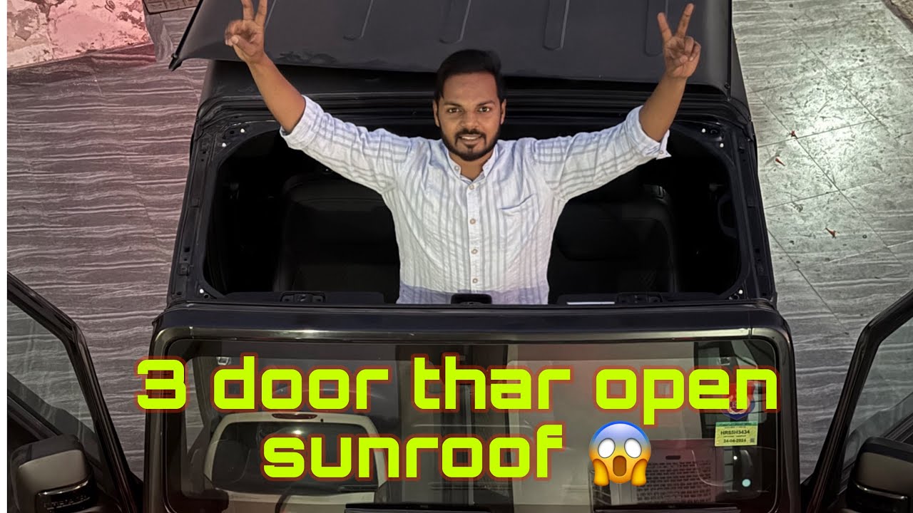 3 door thar open roof🔥  #thar #modified #trending #creative #thar4x4 #offroad 